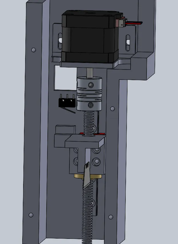 Cutter mechanism CAD, second view